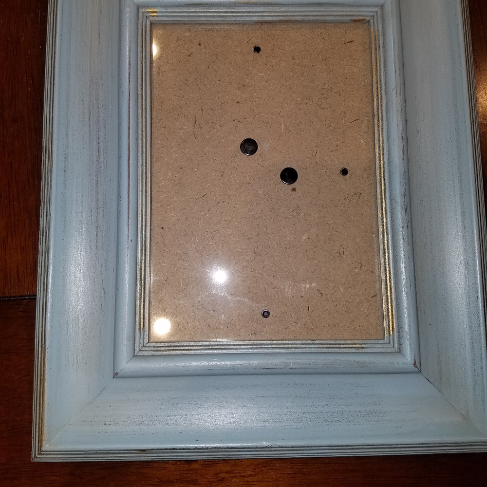 HOBBY LOBBY farmhouse style blue and gold picture frame - Picture 3 of 6